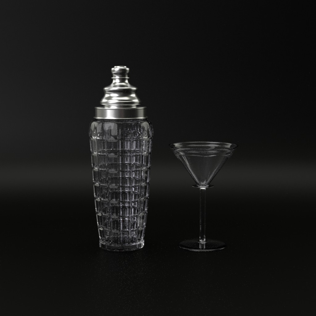 Fancy Martini glass and Shaker preview image 1
